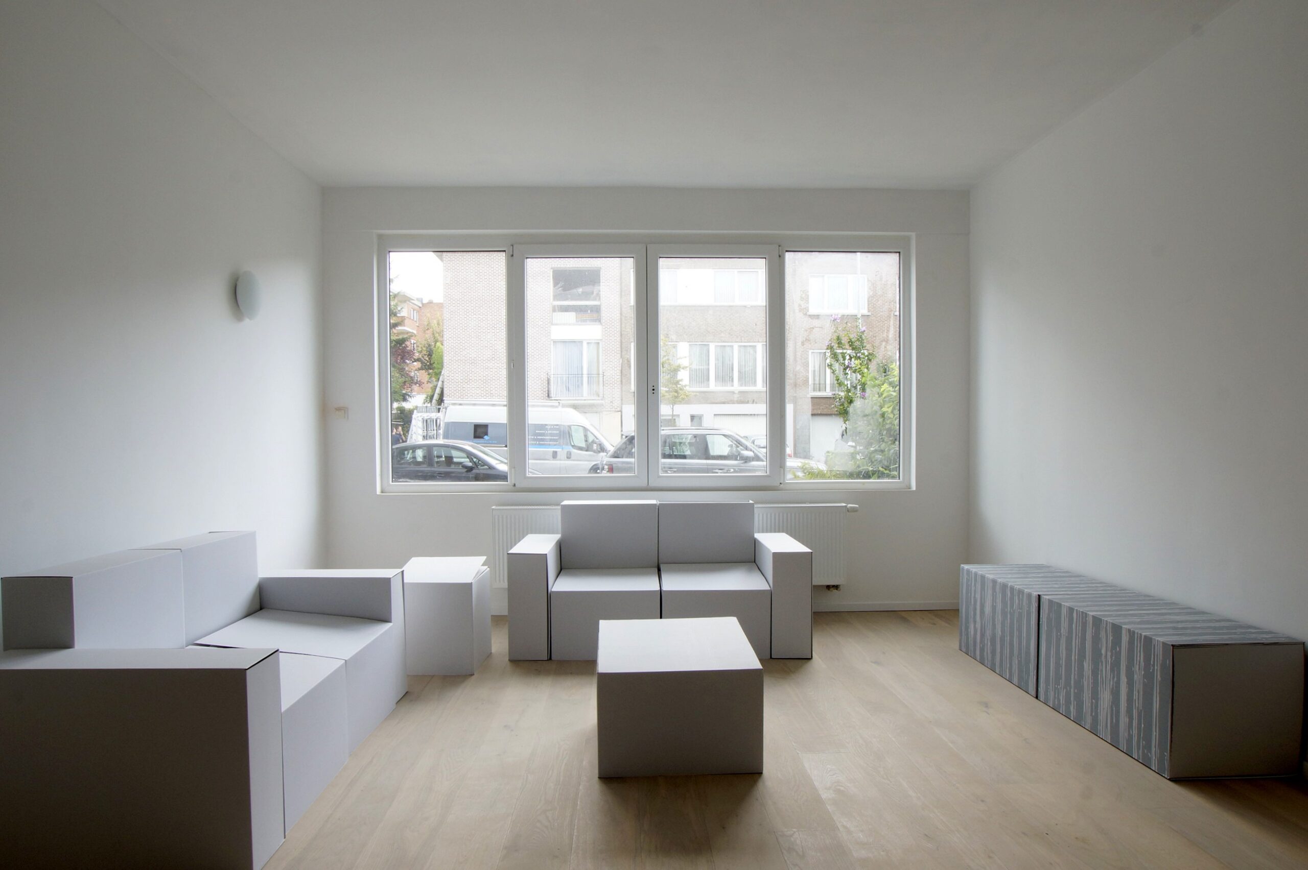 paquete de muebles de cartón de vivienda entera para proyectos de home staging