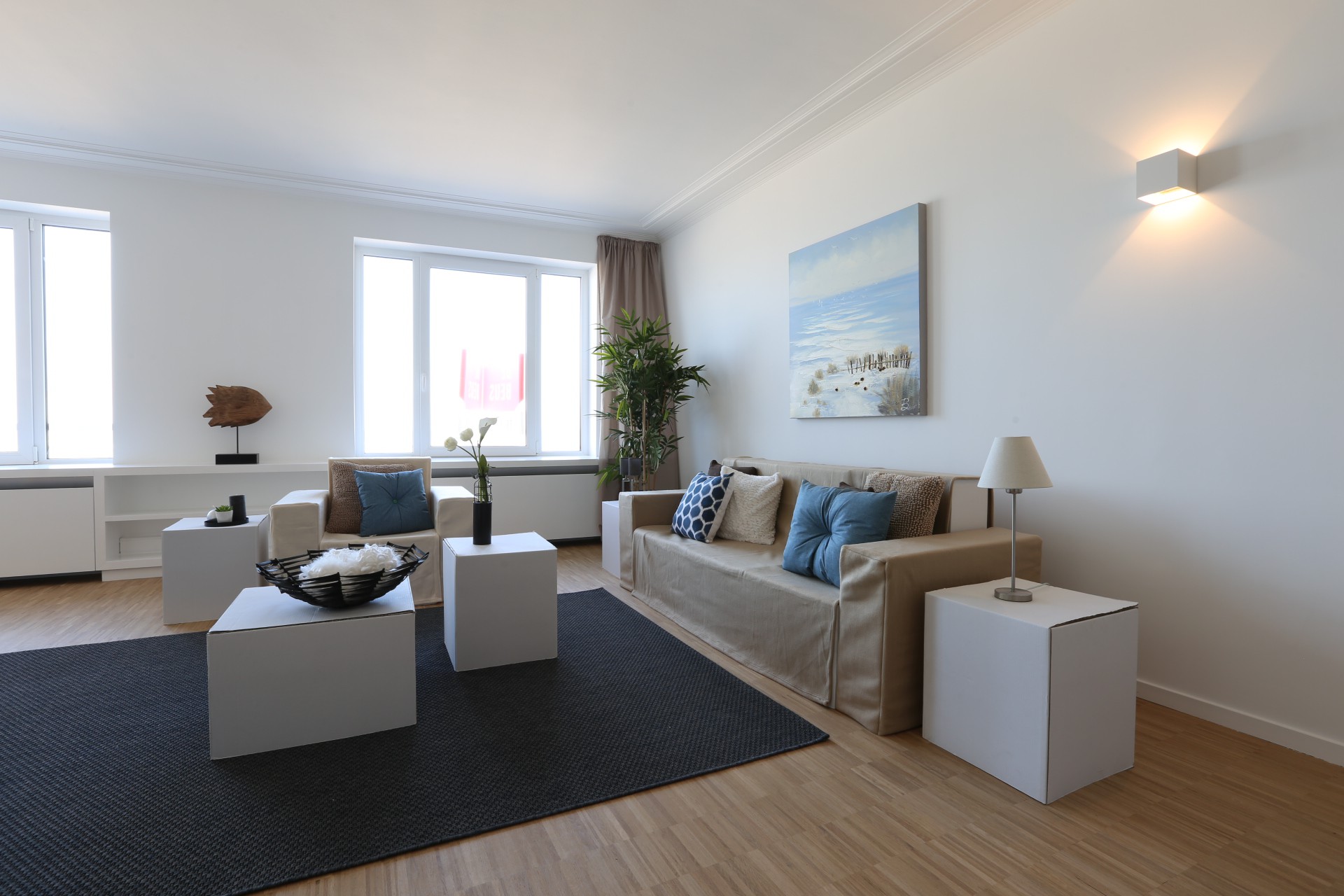 muebles carton con fundas pack vivienda entera para home staging