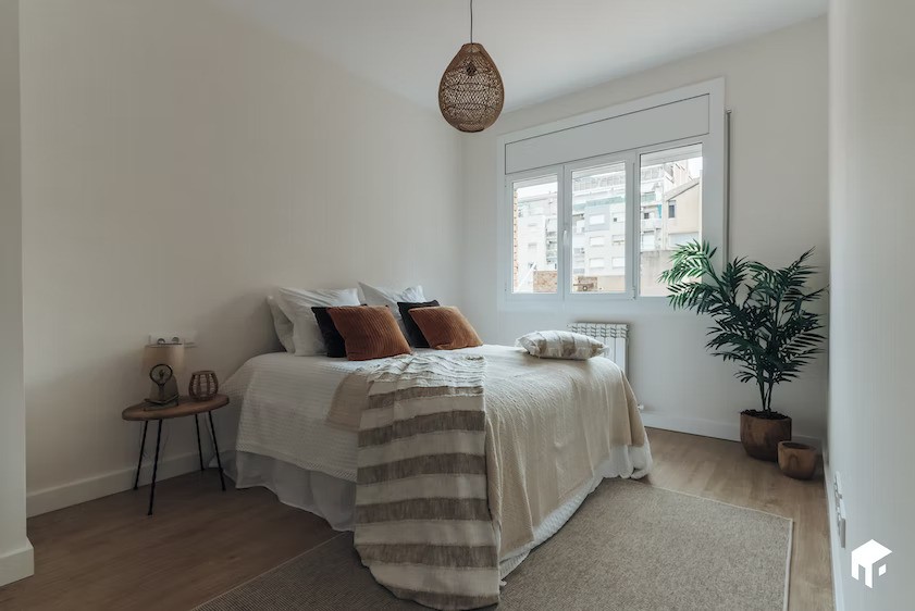 conjunto vivienda entera de cartón con paquete decoración para home staging