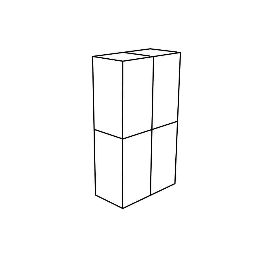 Armario de 2 puertas 160x90CM