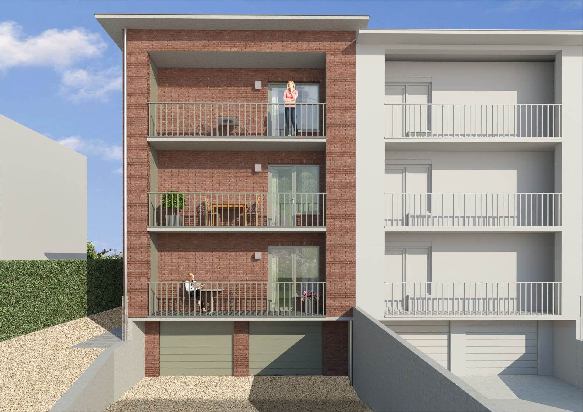 Rendering van buitenzijde
